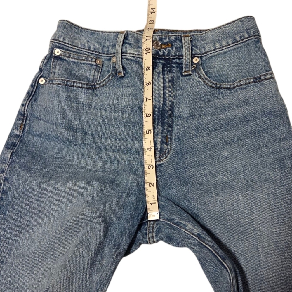 Madewell Perfect Vintage Straight Jean in Kingsbury Wash: Knee-Rip NG247 Size 26 - Picture 5 of 10